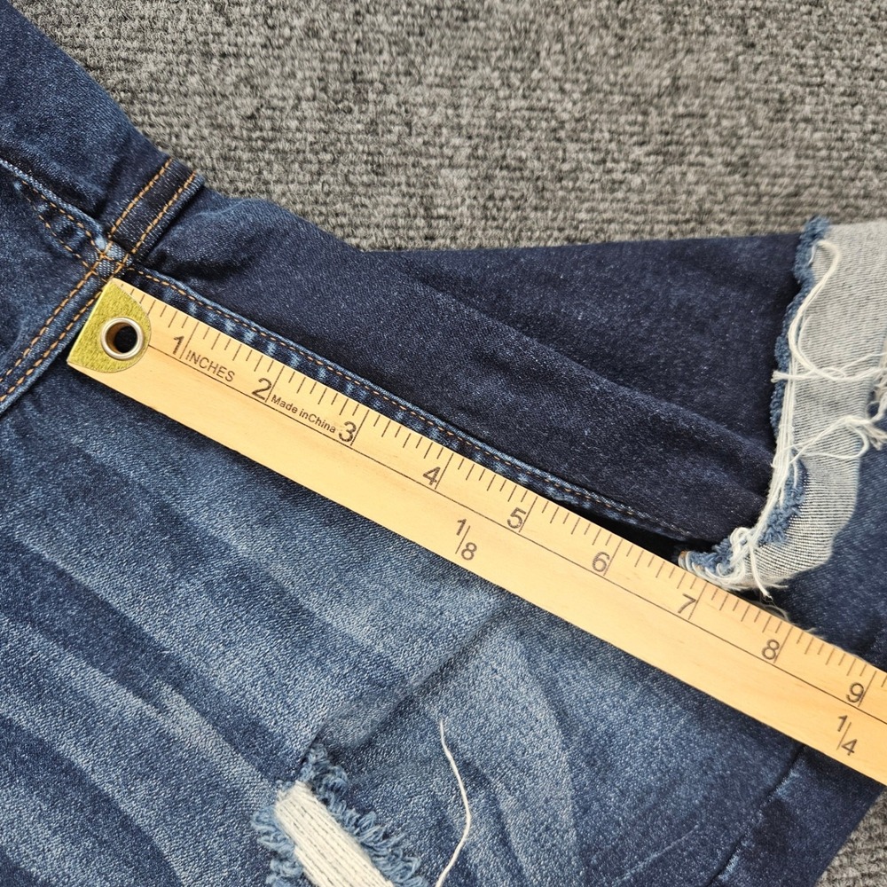 Vigoss Marley Bermuda Shorts Women's 31 Dark Wash Distressed Denim Mid Rise 7" - Picture 6 of 8